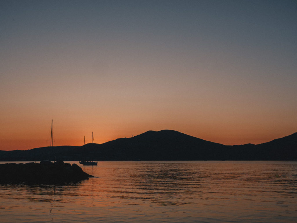 sunset in Paros