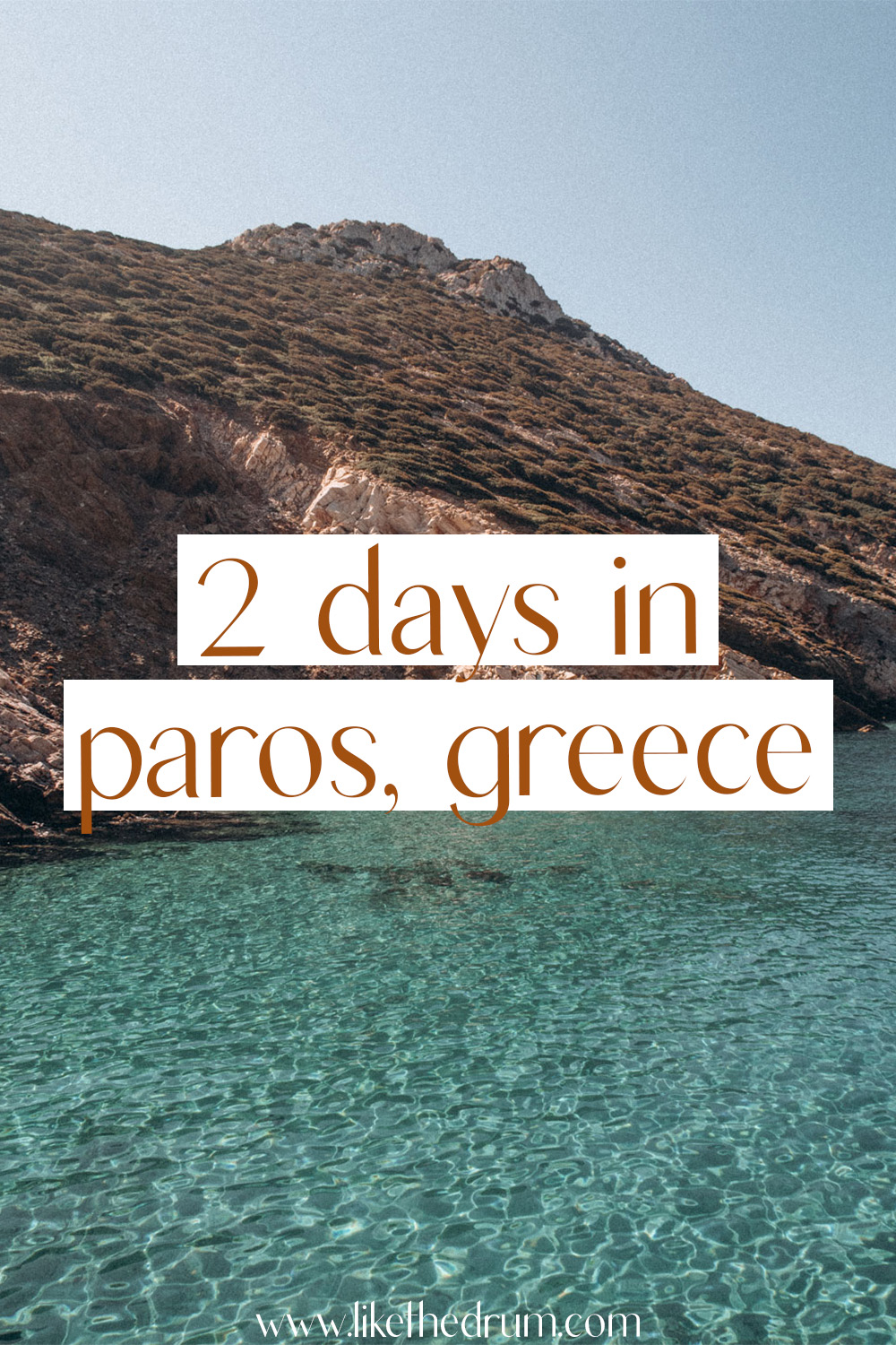 how to spend 2 days in Paros itinerary
