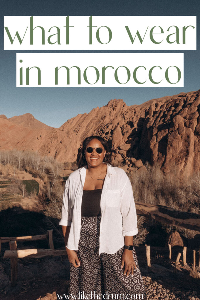pinterest pin for what to wear in morocco