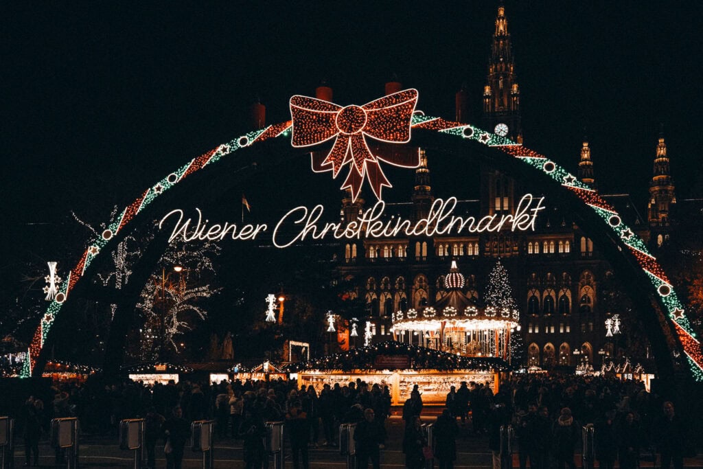 popular christmas market in vienna Wiener Christkindlmarkt
